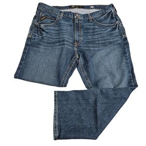 Ariat Rebar M5 Straight Leg Work  42x30 Stretch Durastretch Western Dark Wash